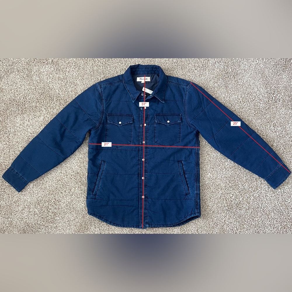 Madewell Blue Lightweight Shirt Jacket - Picture 6 of 6